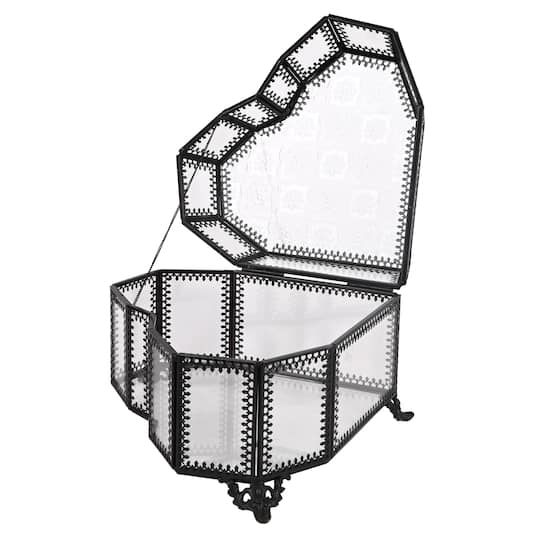 8.5" Glass Heart Terrarium by Ashland®
